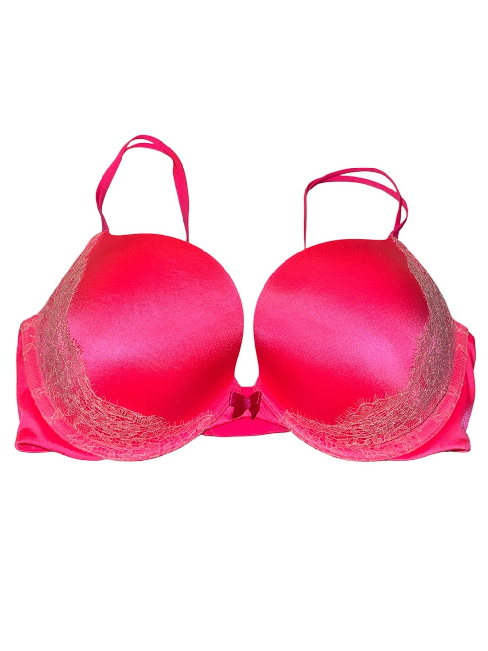 Victoria's Secret Very Sexy Hot Pink Push-Up Bra with Lace Trim